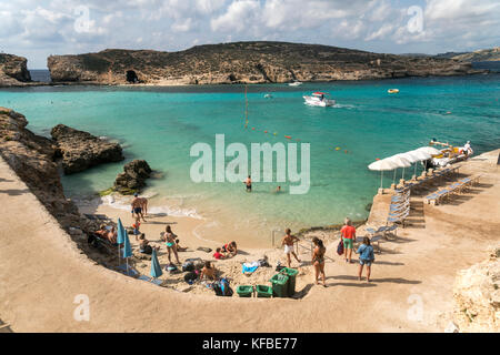 Die blaue Lagune, Insel Comino, Malta Stockfoto