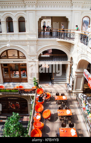 Russland, Moskau. Interrior von Kaufhaus Gum am Roten Platz. Stockfoto