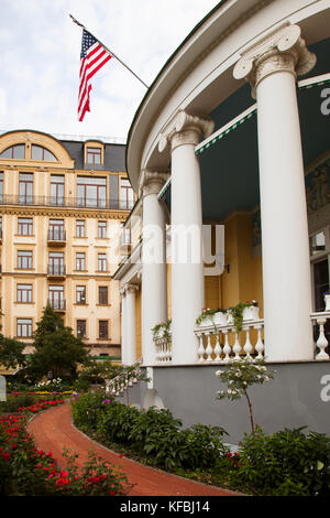 Russland, Moskau. Die spaso House, der Residenz des US-Botschafters in Moskau. Stockfoto