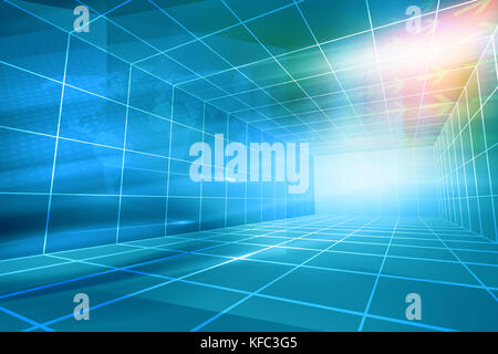 Futuristisch, Modern, High-tech geschlossenen News Studio Hintergrund. Stockfoto