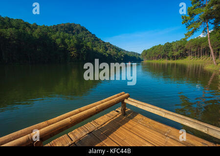 Sonnenaufgang in Pang Ung Maehongson Thailand Stockfoto