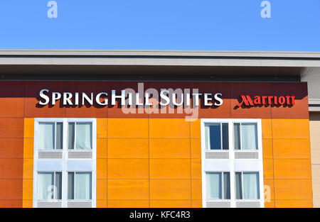 Die schöne Springhill Suites Marriott Hotel in Bellingham, Washington. Stockfoto