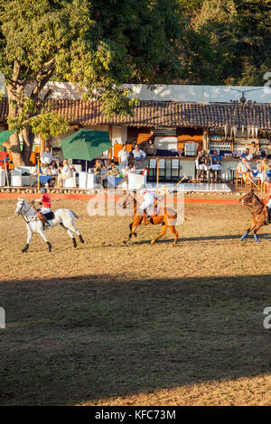 Mexiko, San Pancho, San Francisco, La patrona Polo Club, Aktion aus dem ersten Match Stockfoto