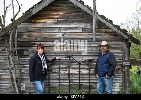 Usa, Oregon, Enterprise, cowboy Todd Nash und seine Frau Angela bei sich zu Hause, im Nordosten Oregon Stockfoto