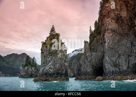 USA, Alaska, Seward, erkunden Resurrection Bay auf dem Weg zum Holgate Gletschers Stockfoto