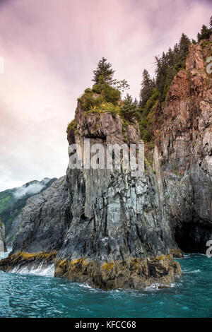 USA, Alaska, Seward, erkunden Resurrection Bay auf dem Weg zum Holgate Gletschers Stockfoto