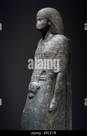 Turin. Italien. Ägyptische Statue von Aanen, Zweiter Priester Amon. Neues Reich, 18. Dynastie, Amenhotep III (1390-1353 B.C) Museo Egizio (Egyptia Stockfoto