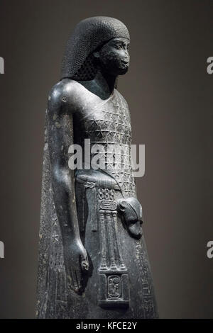 Turin. Italien. Ägyptische Statue von Aanen, Zweiter Priester Amon. Neues Reich, 18. Dynastie, Amenhotep III (1390-1353 B.C) Museo Egizio (Egyptia Stockfoto