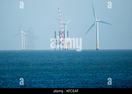 Windpark Gwynt y Mor Stockfoto