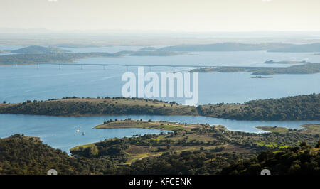 Alqueva Stausee, der größte künstliche See in Westeuropa. Alentejo, Portugal Stockfoto