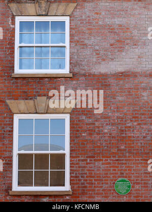 Eine Gedenktafel an Herbert Kilpin, dem Gründer des AC Mailand, an der 191 Mansfield Road in Nottingham. Stockfoto