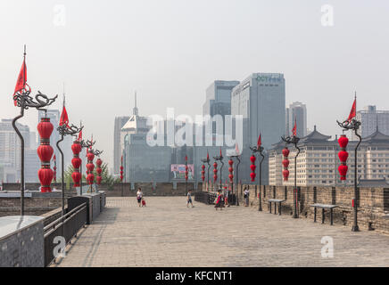 Stock Foto - xian Stadtmauer, China Stockfoto