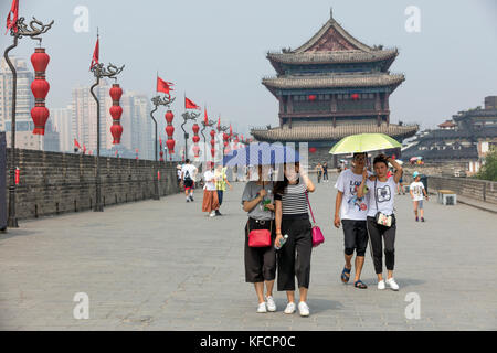 Stock Foto - xian Stadtmauer, China Stockfoto