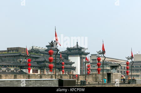 Stock Foto - xian Stadtmauer, China Stockfoto