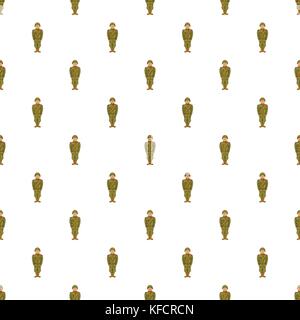 Sowjetische einheitliche Muster, Cartoon Stil Stock Vektor