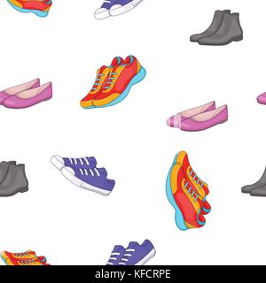 Schuhe für Mann und Frau Muster, Cartoon Stil Stock Vektor