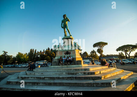 Florenz, Italien - Oktober 2017. Blick auf die Stadt Florenz von Michel Angelo Square auf dem Hügel. Stockfoto