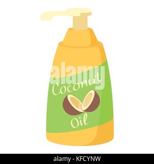 Kokosöl Symbol, Cartoon Stil Stock Vektor