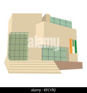 Stadt gebäude Symbol, Cartoon Stil Stock Vektor