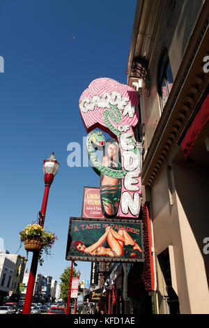 USA, Kalifornien, San Francisco, Strip Clubs am Broadway Street, North Beach Stockfoto