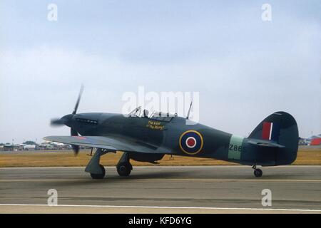 Hawker Hurricane, britisches einsitzige Jagdflugzeug des zweiten Weltkrieges Stockfoto