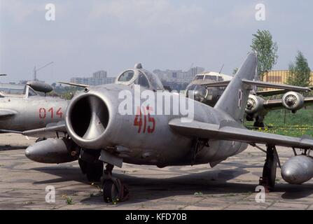 Air Museum Krakau (Polen), Flugzeug mig 15 (udssr, 1950) Stockfoto