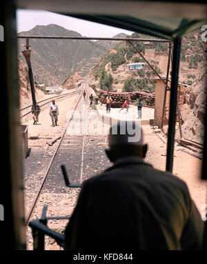 ERITREA, Shegrine Valley, der Zug, der zwischen der Bergstadt Asmara und der Hafenstadt Massawa verkehrt Stockfoto