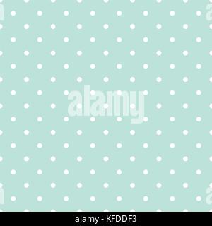 Blau und Weiß Polka Dot baby nahtlose Vektor Muster. Stock Vektor