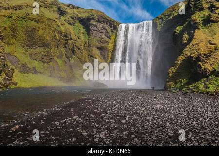 Skogafoss Wasserfall in Island Stockfoto