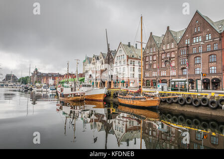 Blick auf Bergen in Norwegen Stockfoto