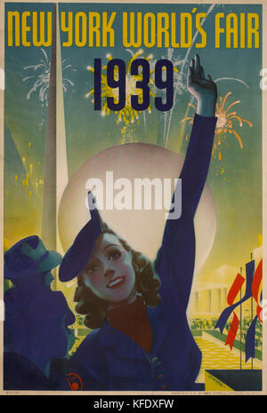 New York World's Fair, Poster, 1939 Stockfoto