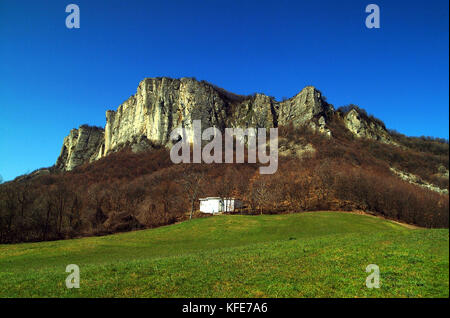 Bismantova Stein, Pietra Di bismantova Italien Stockfoto