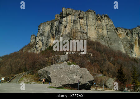 Bismantova Stein, Pietra Di bismantova Italien Stockfoto