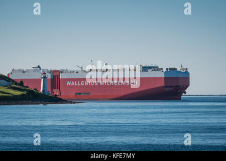 Wallenius Wilhelmsen Carrier Liberty im Hafen von Halifax, Nova Scotia, Kanada. Stockfoto