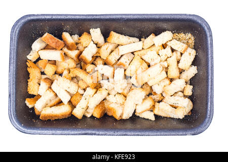 Cracker kleine Gebratene von Weißbrot Stockfoto