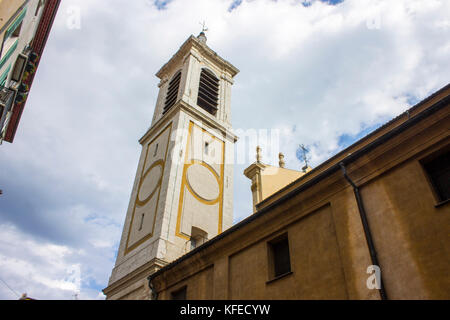 Schöne Kathedrale (Basilique - Kathedrale sainte-marie et sainte-reparate), gelegen in der Altstadt von Nizza im Süden Frankreichs und im barocken Sty gebaut Stockfoto