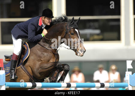 Robert Smith (GBR), Marius Claudius, CSI-W Wellington, im Februar 2007, Bainbridge Leerlauf Würfel Classic, CSI-W Stockfoto