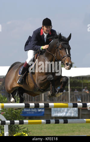 Robert Smith (GBR), Marius Claudius, CSI-W Wellington, im Februar 2007, Bainbridge Leerlauf Würfel Classic, CSI-W Stockfoto