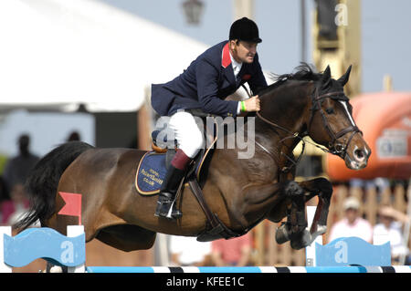 Robert Smith (GBR), Marius Claudius, CSI-W Wellington, im Februar 2007, Bainbridge Leerlauf Würfel Classic, CSI-W Stockfoto