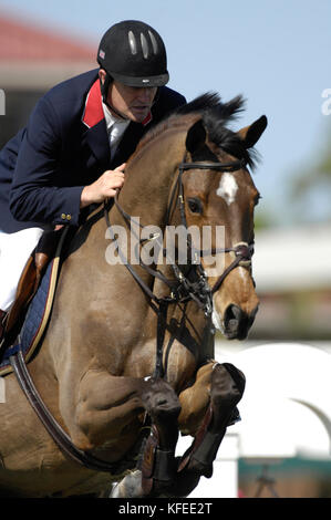 Robert Smith (GBR), Gerry Maguire, Winter Equestrian Festival, Wellington, Florida, im Februar 2007, WEF-Challenge Cup Runde V Stockfoto