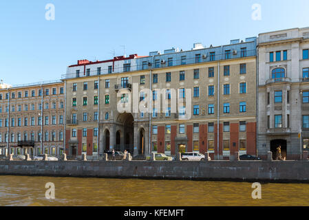 St. Petersburg, Russland - Juni 04.2017. profitable Haus des Grafen tolstoj am Ufer der Fontanka Stockfoto