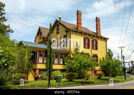 Landhaus an der Bett und Frühstück, Thomas House, 36 Main Street, Smithfield, Virginia Stockfoto