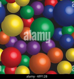 Regenbogen Bälle nahtlose Muster Stock Vektor