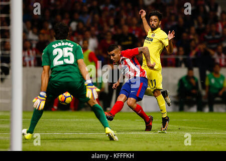 Madrid, Spanien, 28. Oktober 2017. La Liga zwischen Atletico de Madrid vs Villerreal CF Wanda Metropolitano Stadion in Madrid, Spanien, 28. Oktober 2017. Credit: Gtres Información más Comuniación auf Linie, S.L./Alamy leben Nachrichten Stockfoto