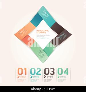 Moderne Pfeil origami Art Optionen Banner. Vector Illustration. Kann für Workflow Layout, Grafik, Web Design verwendet werden, Infografiken. Stock Vektor