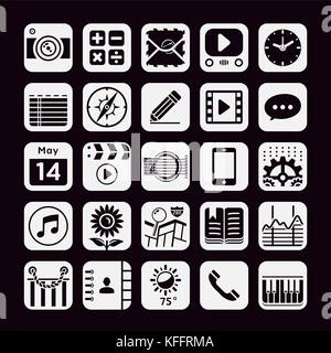 Symbole für Smartphone und Web. Vector Illustration. Stock Vektor