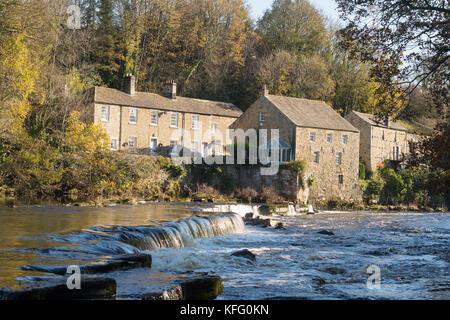 Mill House, ein ehemaliger Wasser betriebene Getreidemühle, Demesnes Mühle, Barnard Castle, Co Durham, England, Großbritannien Stockfoto