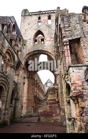 Jedburgh Abbey (12. Jahrhundert). Jedburgh. Schottische Grenzen. Schottland. Stockfoto