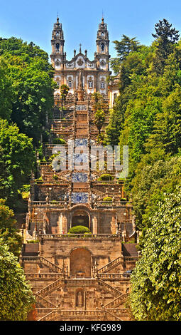 Santuario Nossa Senhora dos Remédios, Lamego, Portugal Stockfoto