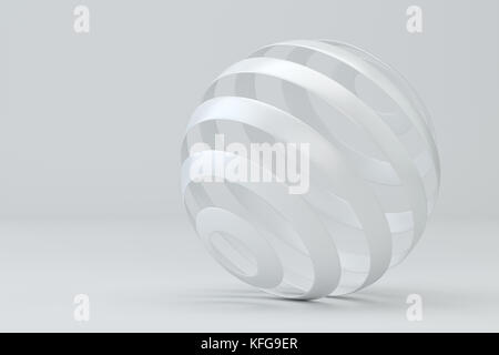 Abstrakte Sphäre. 3D-rendering Linien Ball. Logo für Web Design Company Stockfoto